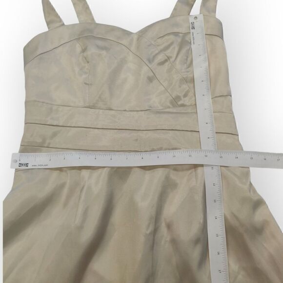 Adorable ROMY sweetheart champagne ivory classic night out dress size L - Picture 8 of 11